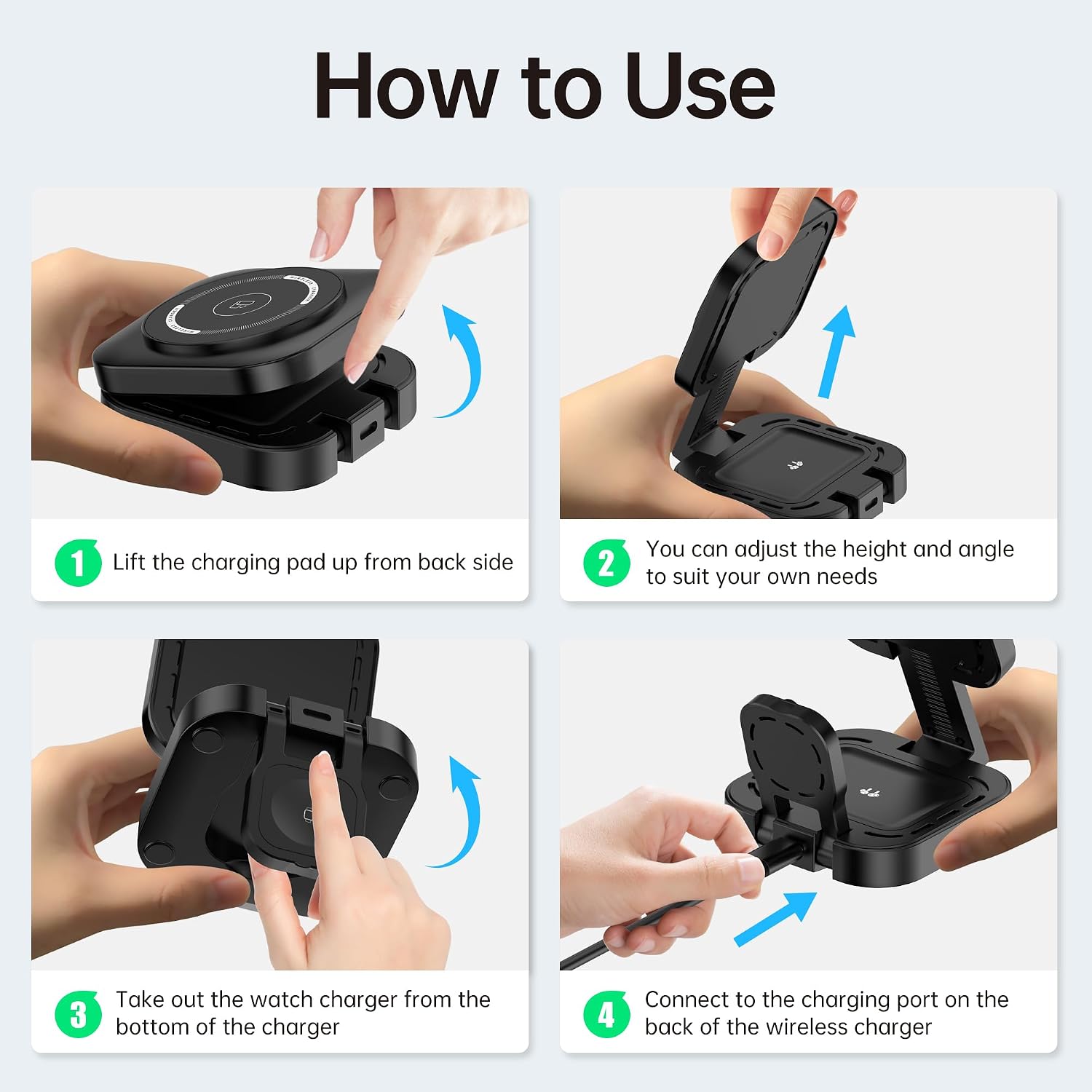 Detalle 2 de 3 in 1 MagSafe Wireless Charger for Apple Devices