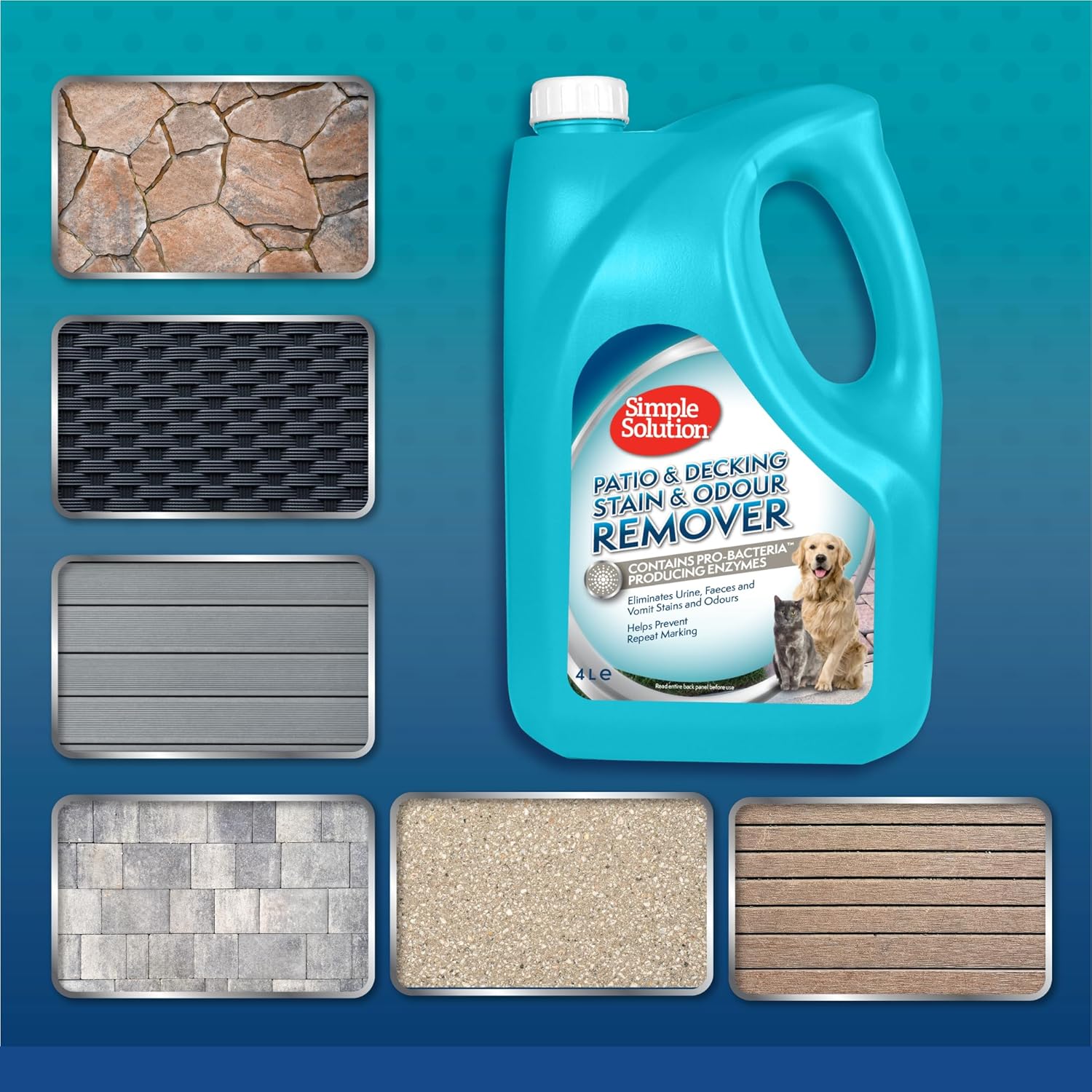 Thumbnail 4 de Simple Solution Elimina Macchie ed Odori per Patios e Pavimenti in Legno per Esterni - 4L