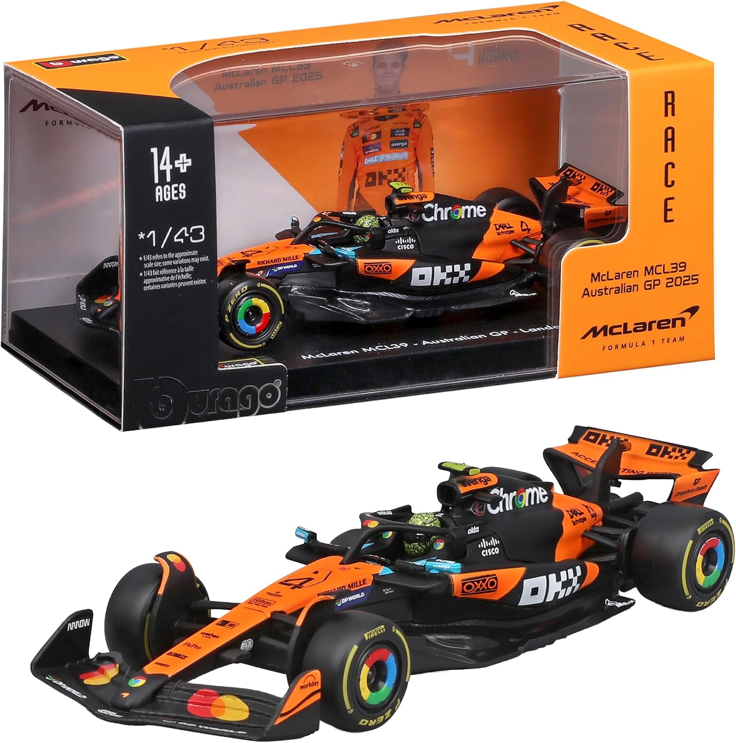 Thumbnail 4 de Bburago Ferrari SF-23 Test Fiorano Lewis Hamilton 1:43 – Esclusivo die-cast con teca e basetta