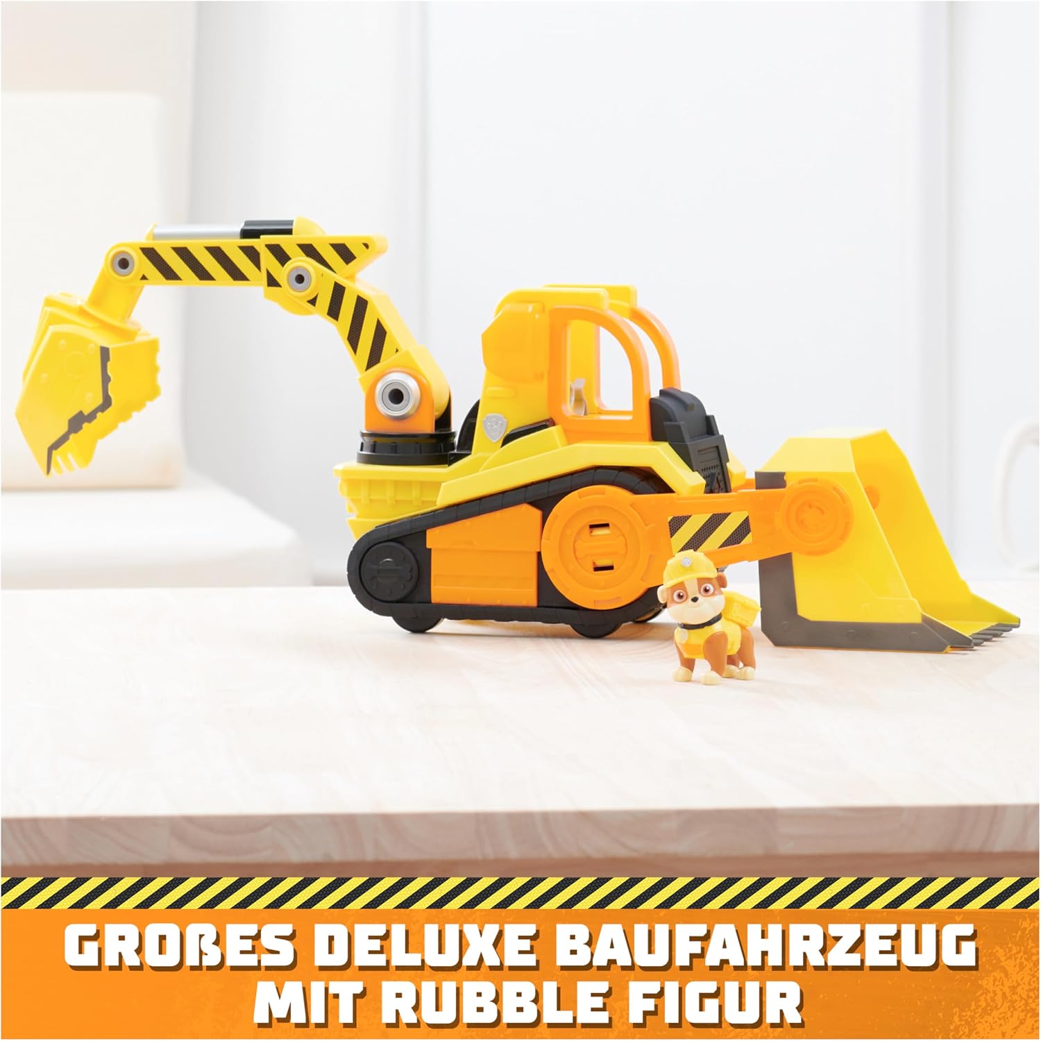 Thumbnail 1 de Rubble & Crew Großes Planierraupen-Baufahrzeug (Deluxe) mit Licht & Geräuschen – inkl. Rubble-Figur