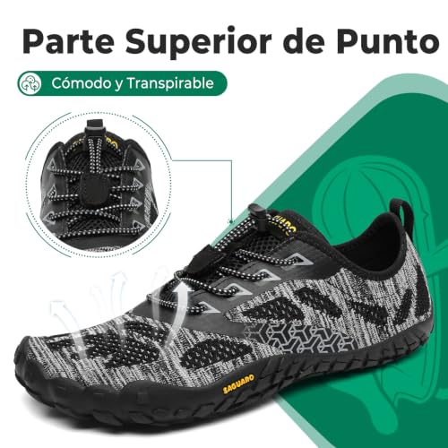 Detalle de SAGUARO Barefoot: Zapatillas Minimalistas para Hombre y Mujer, trail running, con suela antideslizante y diseño de cinco dedos