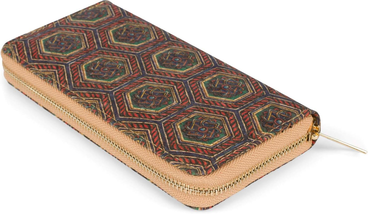 Detalle de StyleBREAKER Portafoglio in sughero da donna con stampa etnica – 02040138