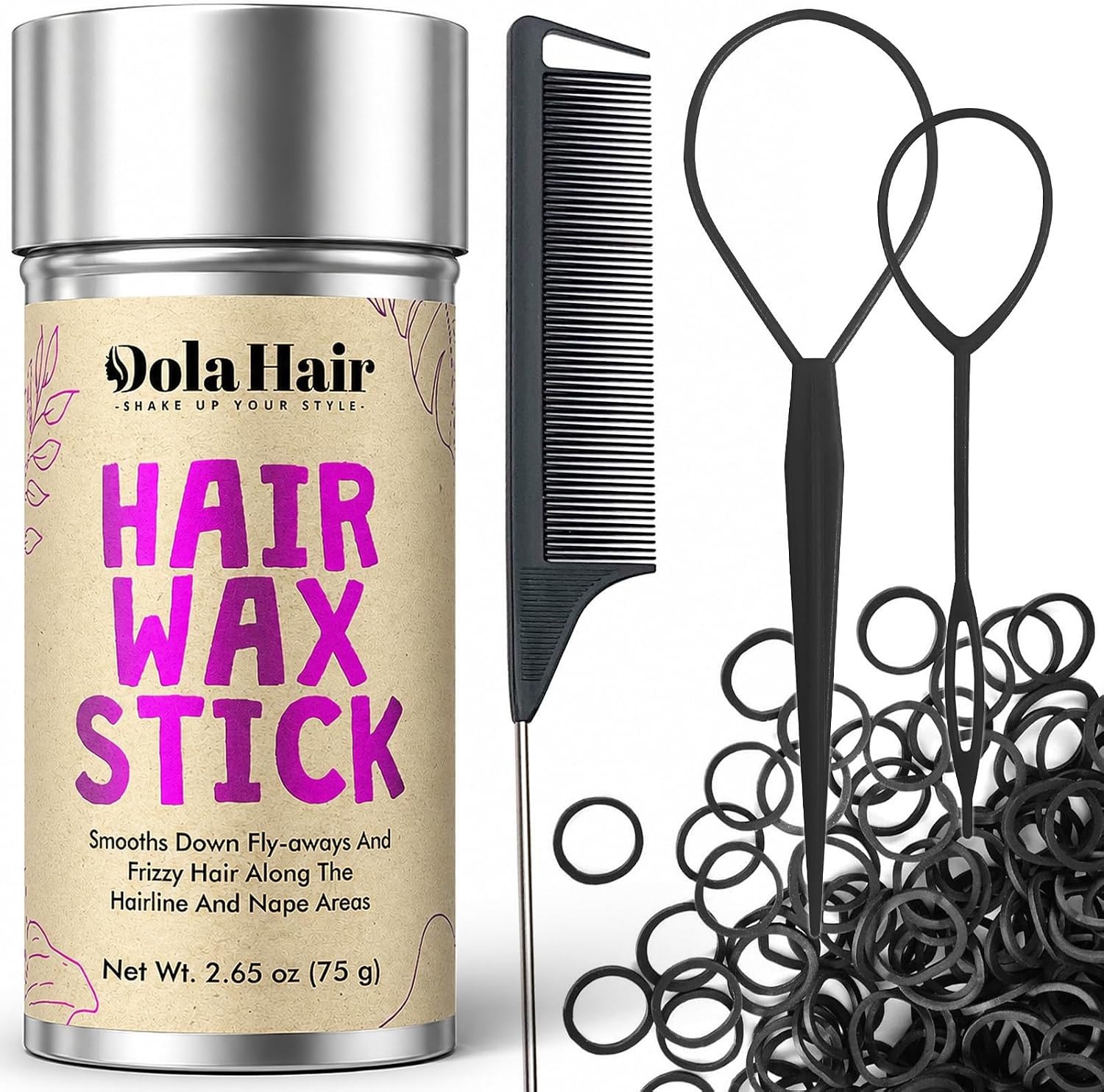 Detalle de Dolahair 1 Pack of Wax+ 2 Bands Hair Wax Stick & Styling Accessories