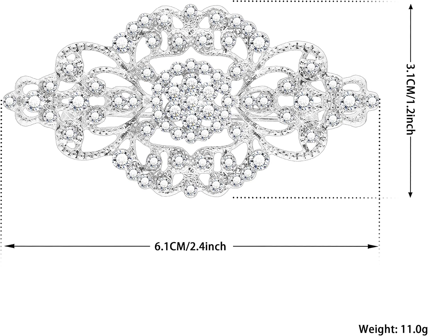 Thumbnail 6 de KristLand Österreichische Kristallblumen-Brosche – Vintage-Design für Braut, Hochzeit und festliche Anlässe