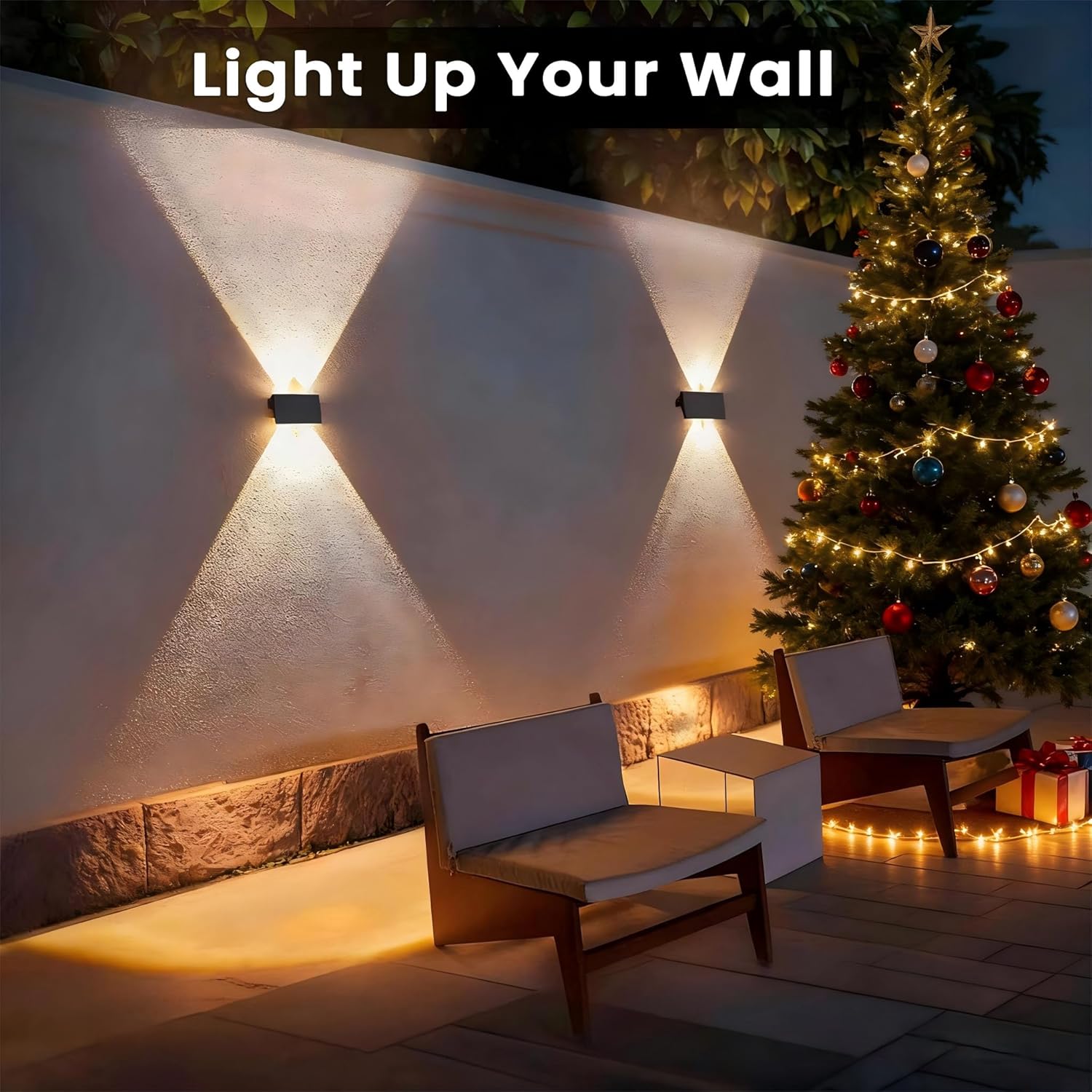 Thumbnail 2 de IIRARA Solar Fence Lights 4-Pack for Garden Outdoor