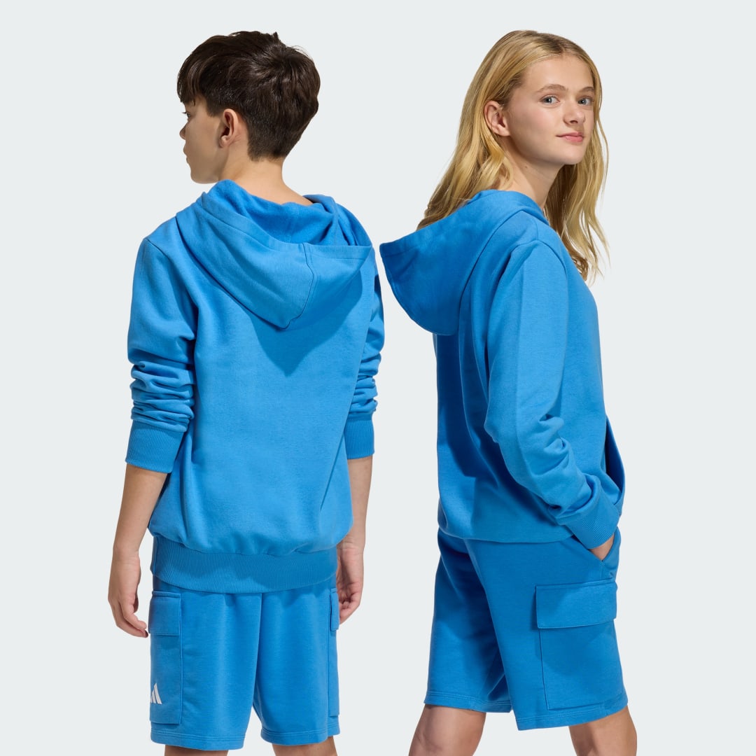 Detalle de Sudadera con capucha Essentials (Adolescentes) de Adidas: comodidad y estilo para jóvenes