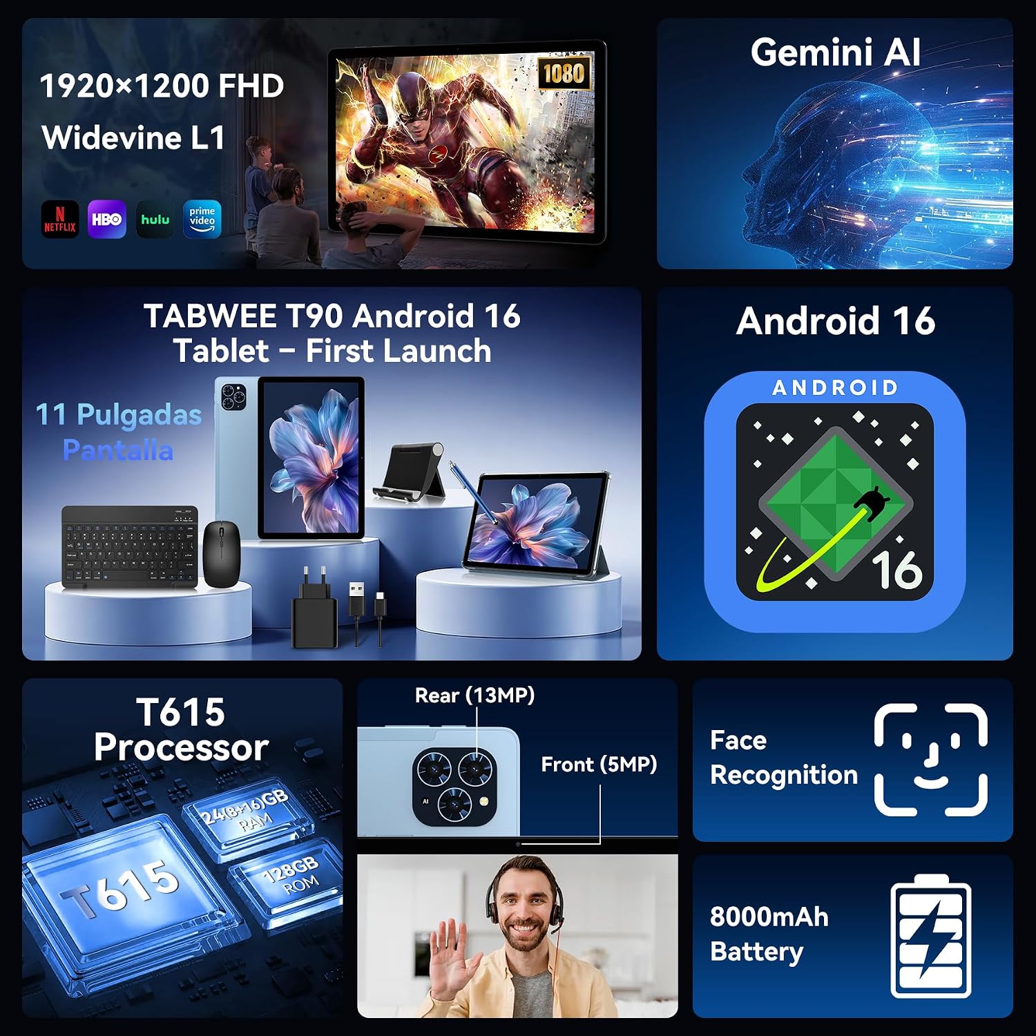 Detalle de TABWEE 11-inch Android tablet
