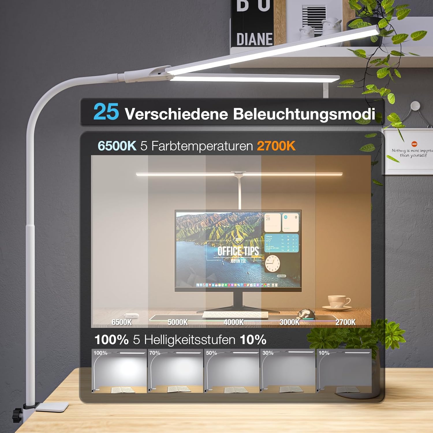 Thumbnail 1 de Hensam LED Schreibtischlampe 80 cm 💡
