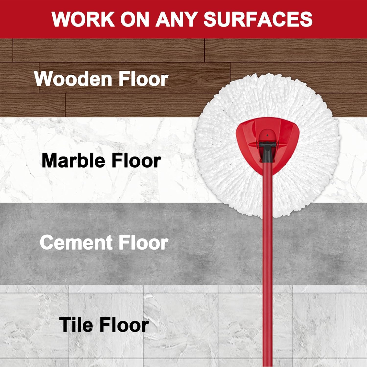 Thumbnail 5 de 4 Pack Mop Heads for O-Ceda Easy Wrin Spin