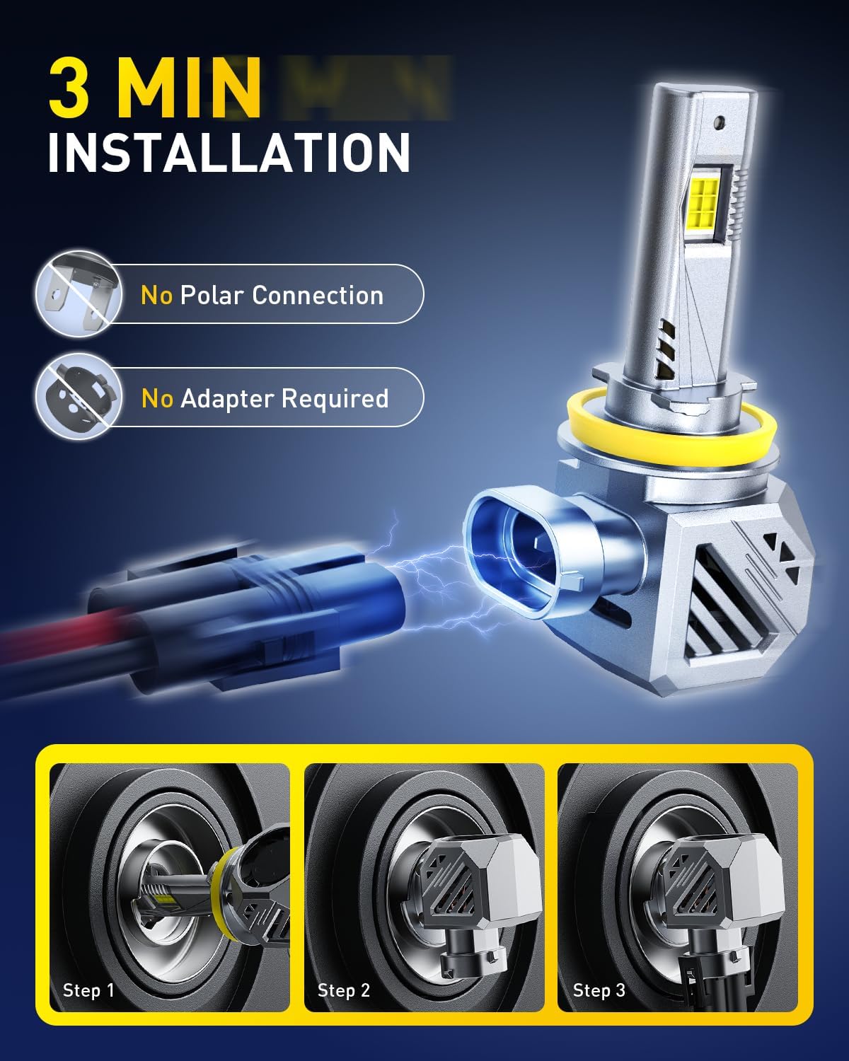 Detalle de AUXITO LED Fog Light Bulbs 6500K
