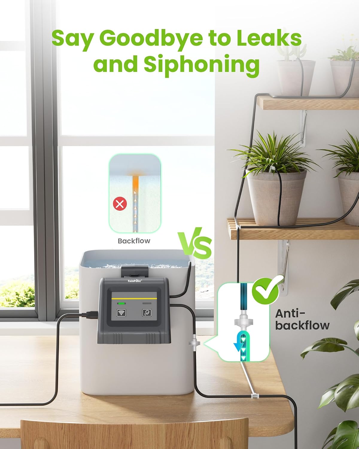 Detalle 2 de RAINPOINT WiFi Automatic Watering System for 10 Potted Plants