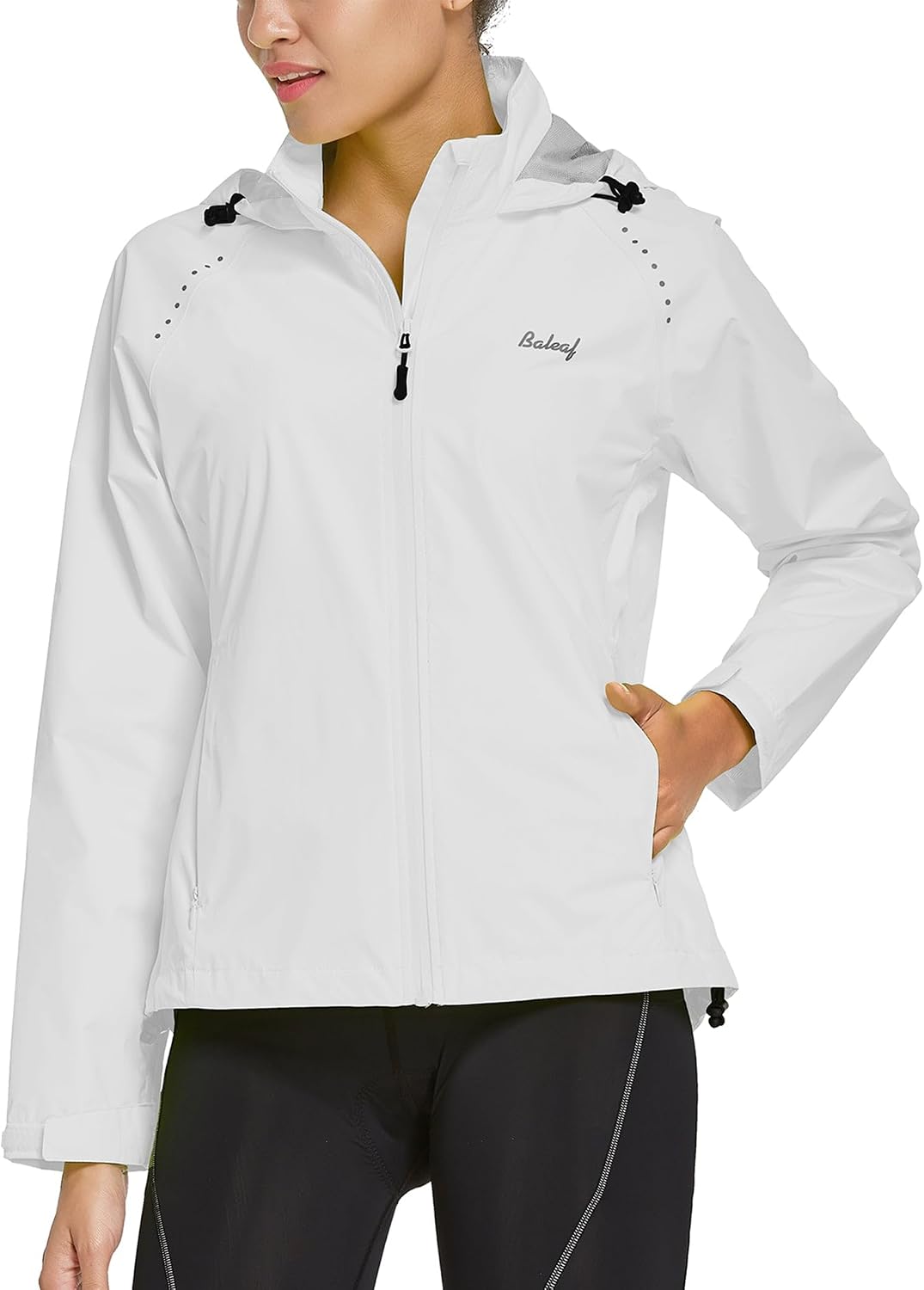 Detalle de baleaf Women's Rain Jacket Waterproof Hooded Packable