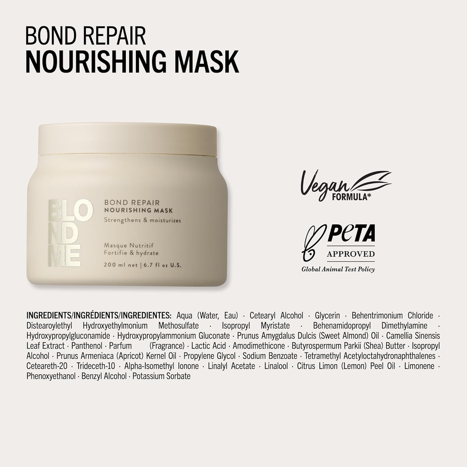 Thumbnail 6 de Schwarzkopf Professional BLONDME Bond Repair Nourishing Mask (200 ml) for deeply nourishing blonde hair