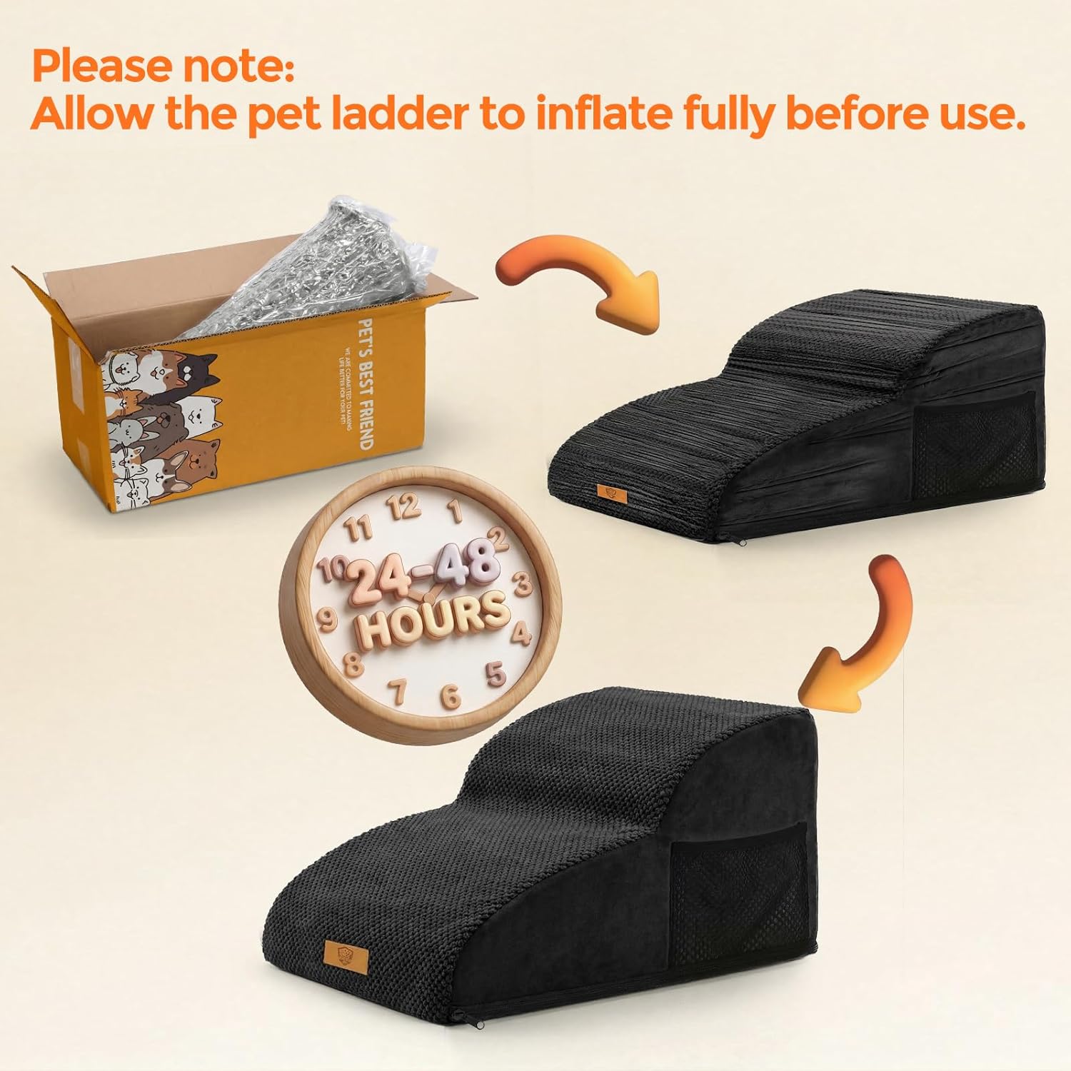 Thumbnail 6 de Masthome 2-Step Sofa Dog Steps: Waterproof, Non-Slip Ramp with Removable Cover