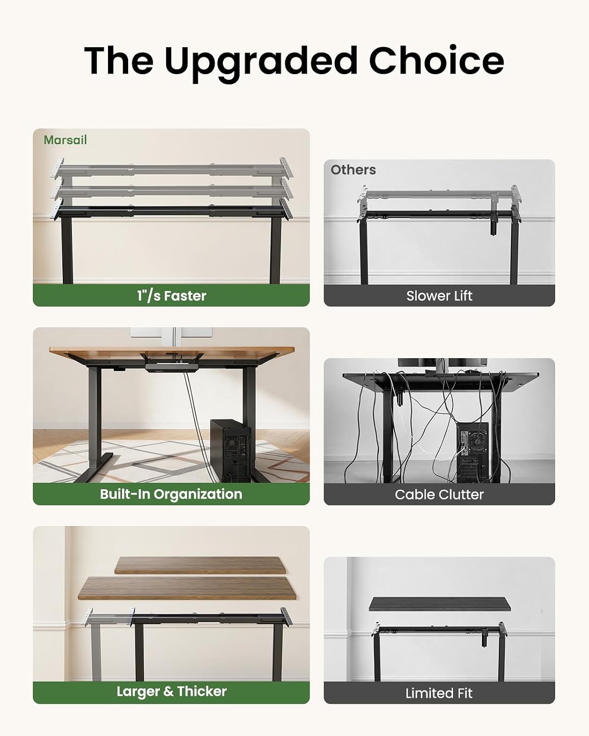 Detalle de Marsail Standing Desk Frame, Dual-Motor