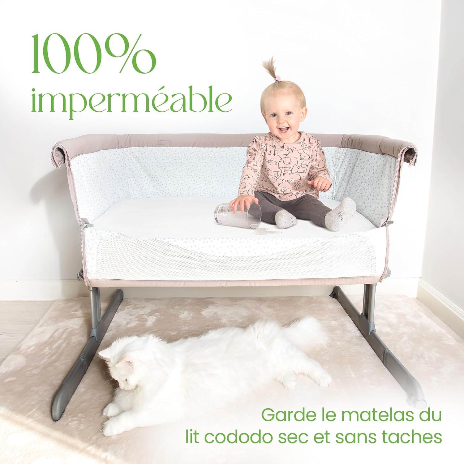 Thumbnail 2 de Protège Matelas Imperméable 51x85 en Bambou – Alèse Bébé Respirante de Comfier Sleep
