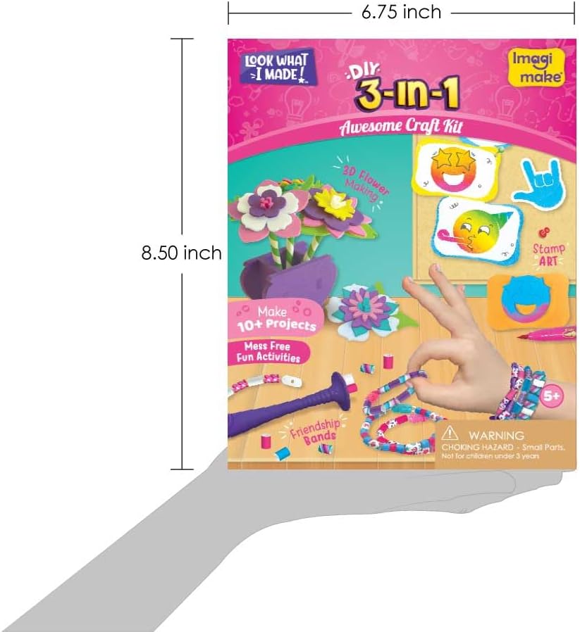 Detalle de Imagimake Kids' Craft Kit, 3-in-1