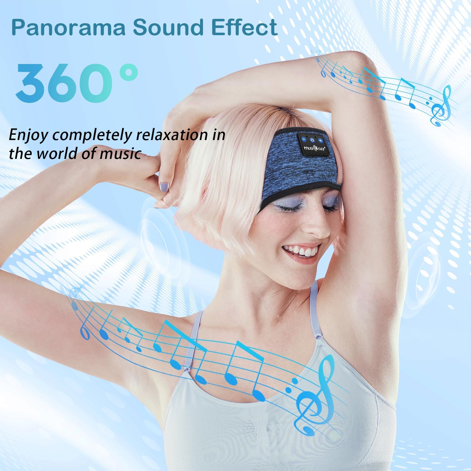 Detalle 2 de MUSICOZY Sleep Headphones Headband for Sleeping & Sport