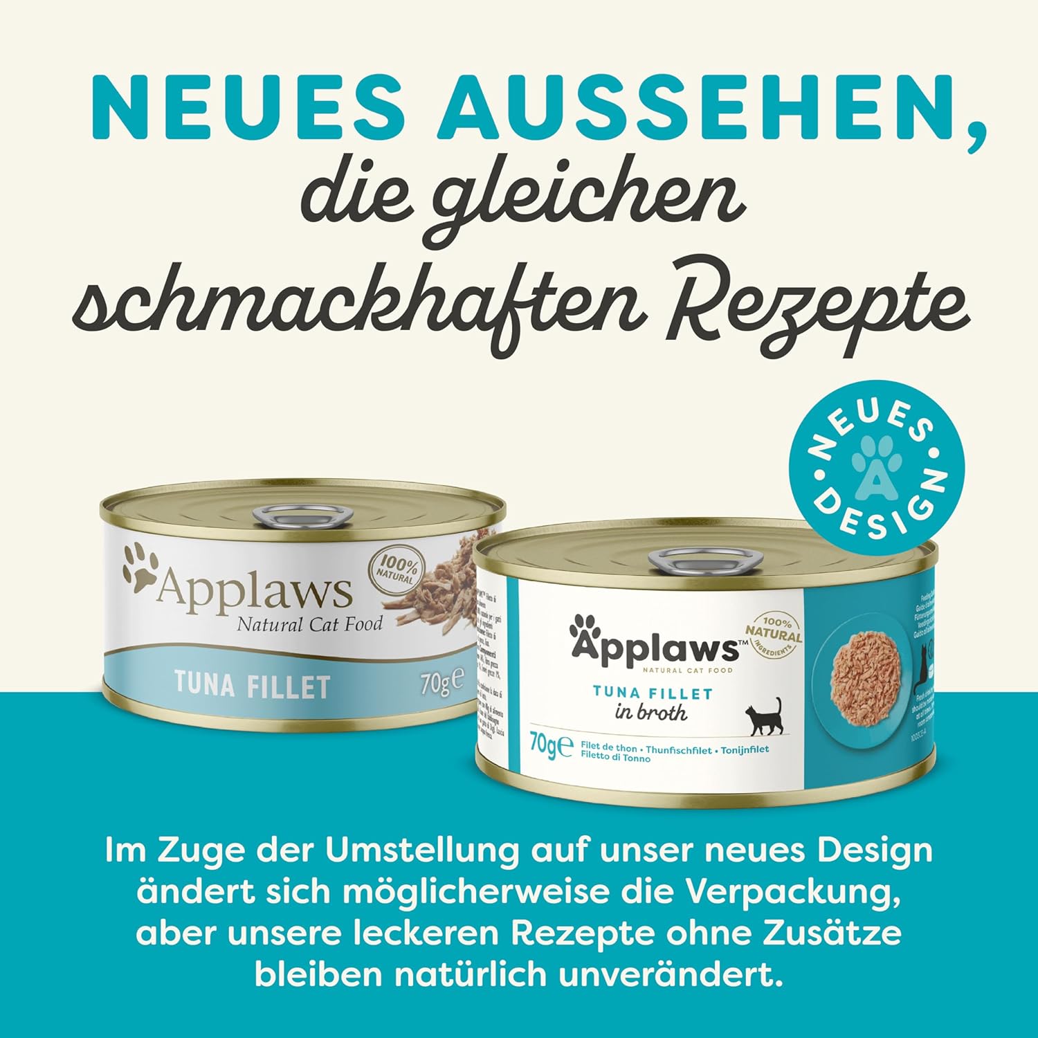 Thumbnail 2 de Applaws 100% Natural Thunfischfilet Nassfutter für ausgewachsene Katzen – 24 Dosen je 70 g