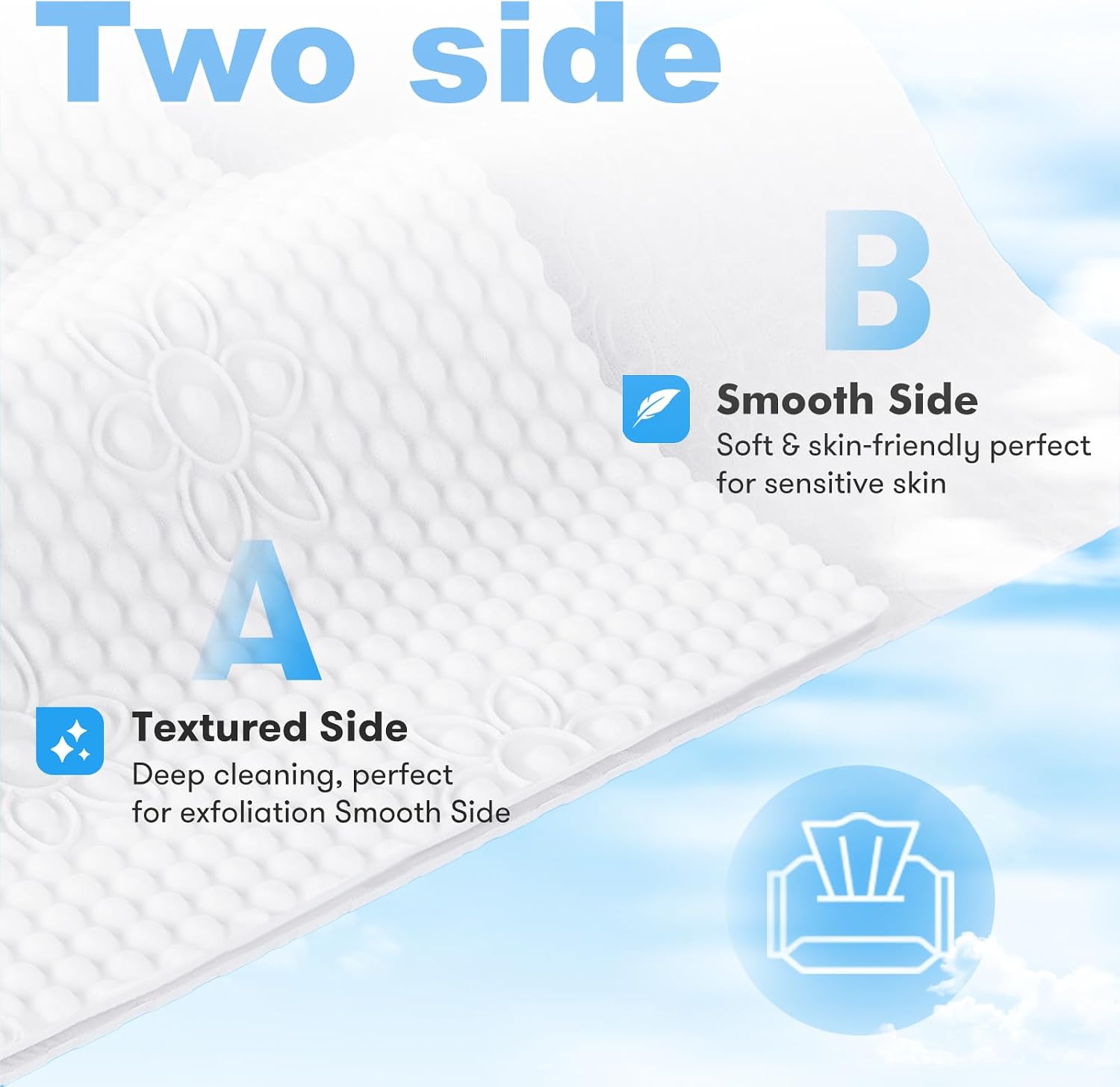 Thumbnail 1 de Disposable Face Clean Towels XL (10 x 12 inches) – 50 Count 4 Pack for Makeup Removal & Cleansing