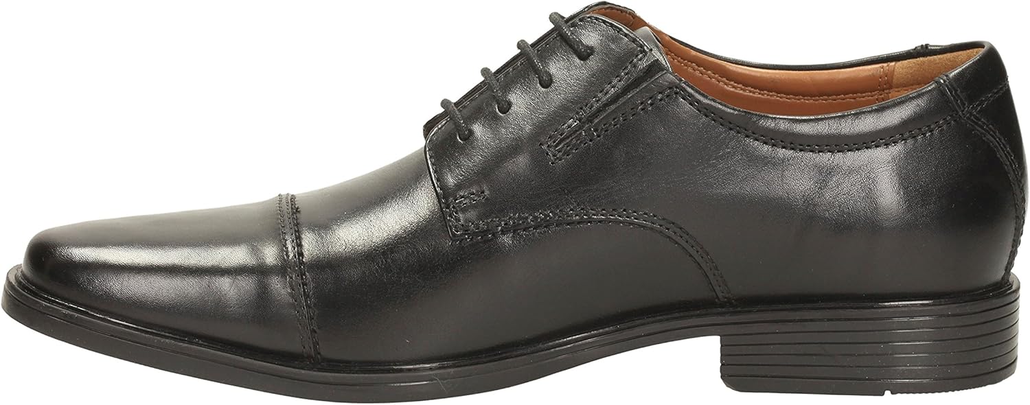 Thumbnail 5 de Clarks Tilden Cap en cuir noir souple, pointure 39,5