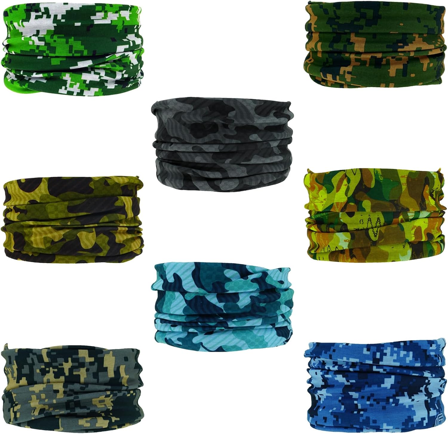Thumbnail 2 de SMEHCF 8 Multipurpose Bandanas (polyester) – unisex set of 8 for cycling, hiking and more