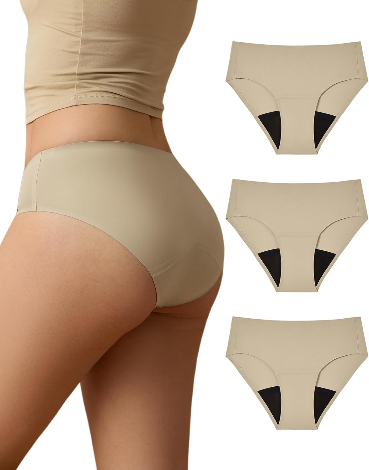 SHARICCA Periodenunterwäsche für starke Blutungen – 40 ml Saugfähigkeit, auslaufsichere Slips