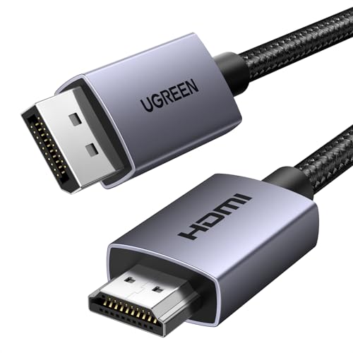 Detalle de UGREEN DisplayPort vers HDMI - câble 4K 30Hz / 2K60Hz, 2 m
