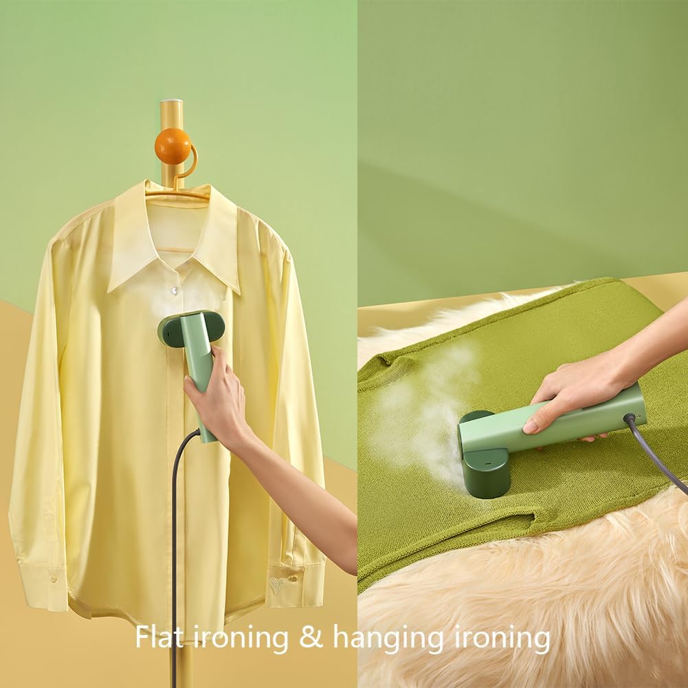 Detalle de Nexdoo G6 Steamer for Clothes Portable 2-in-1 Travel Steamer Iron (Green) — 0.7 lbs