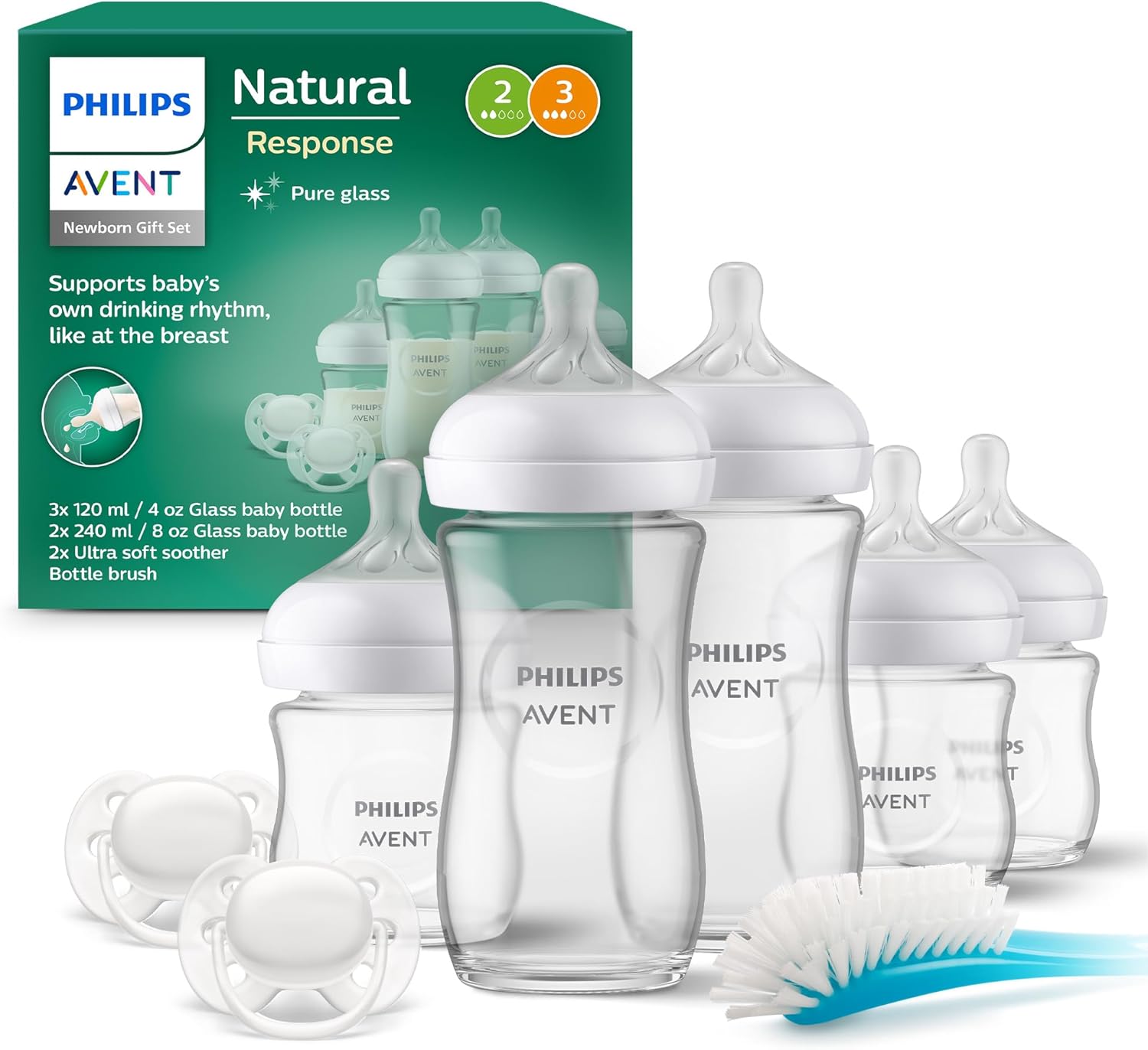 Detalle de Philips Avent Natural Response set regalo biberon 120/240 ml