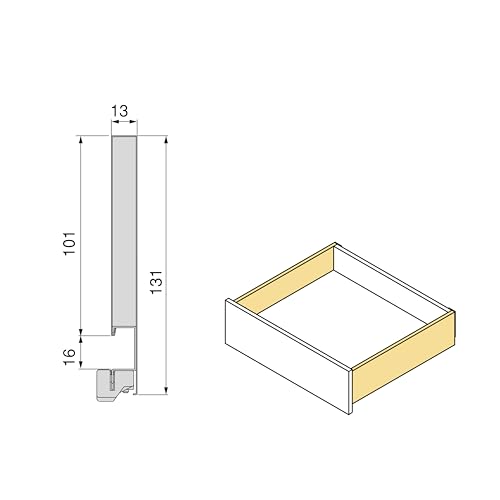 Thumbnail 4 de Emuca Kit cajón altura 131 mm, profundidad 400 mm 🛠