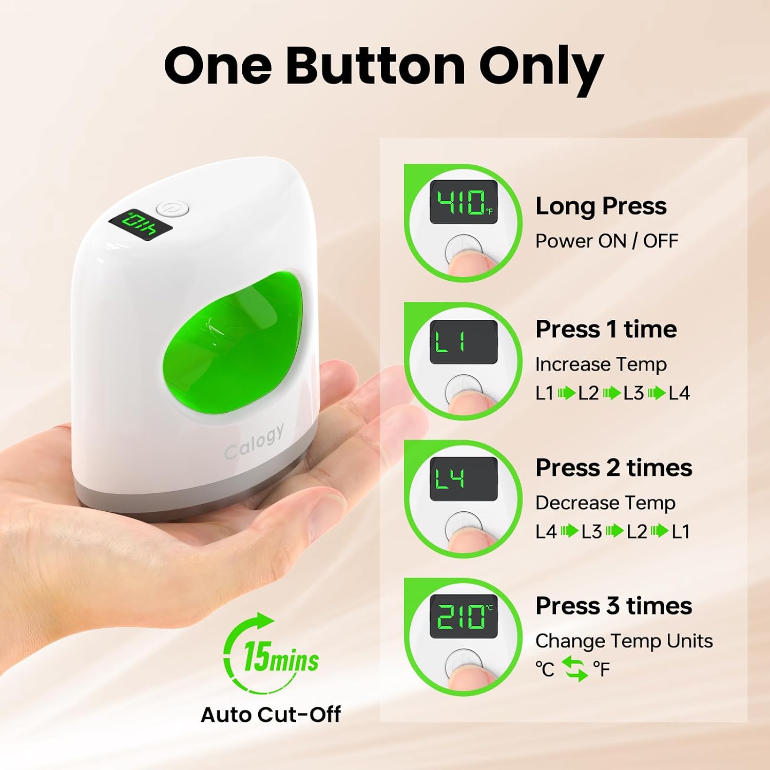 Thumbnail 4 de Calogy CHP2305 Super Mini Heat Press, 4 Heat Settings, LED Display & Precision Tip