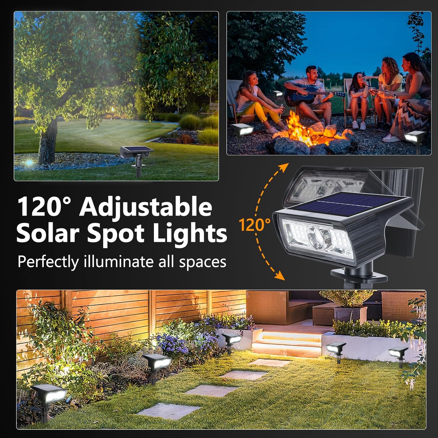 Thumbnail 5 de Moxled Solarlampen für Außen Garten (4er-Set) – 6500K kaltweiß, IP65, 2 Helligkeitsmodi
