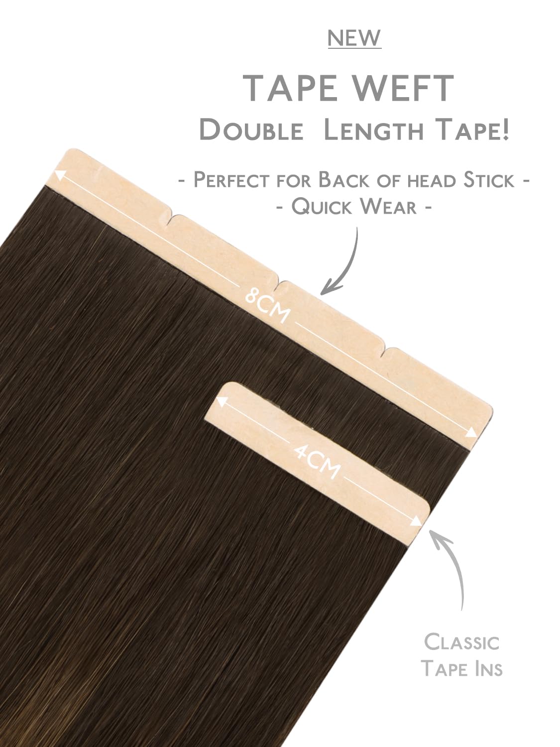 Detalle de WENNALIFE Tape-In Hair Extensions, 20-Inch