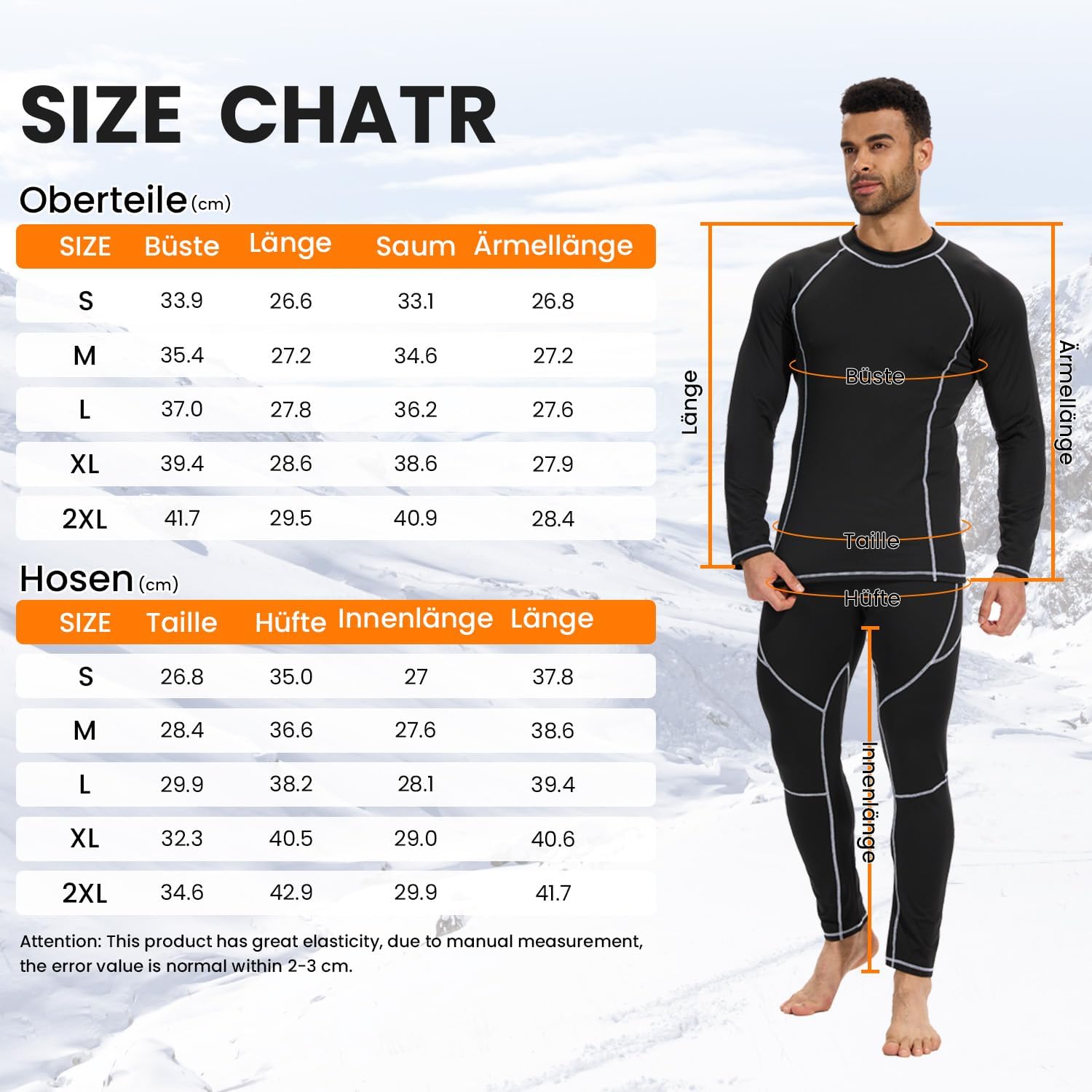Detalle 2 de StylSense Thermounterwäsche Herren Set Thermo Ski Unterwäsche