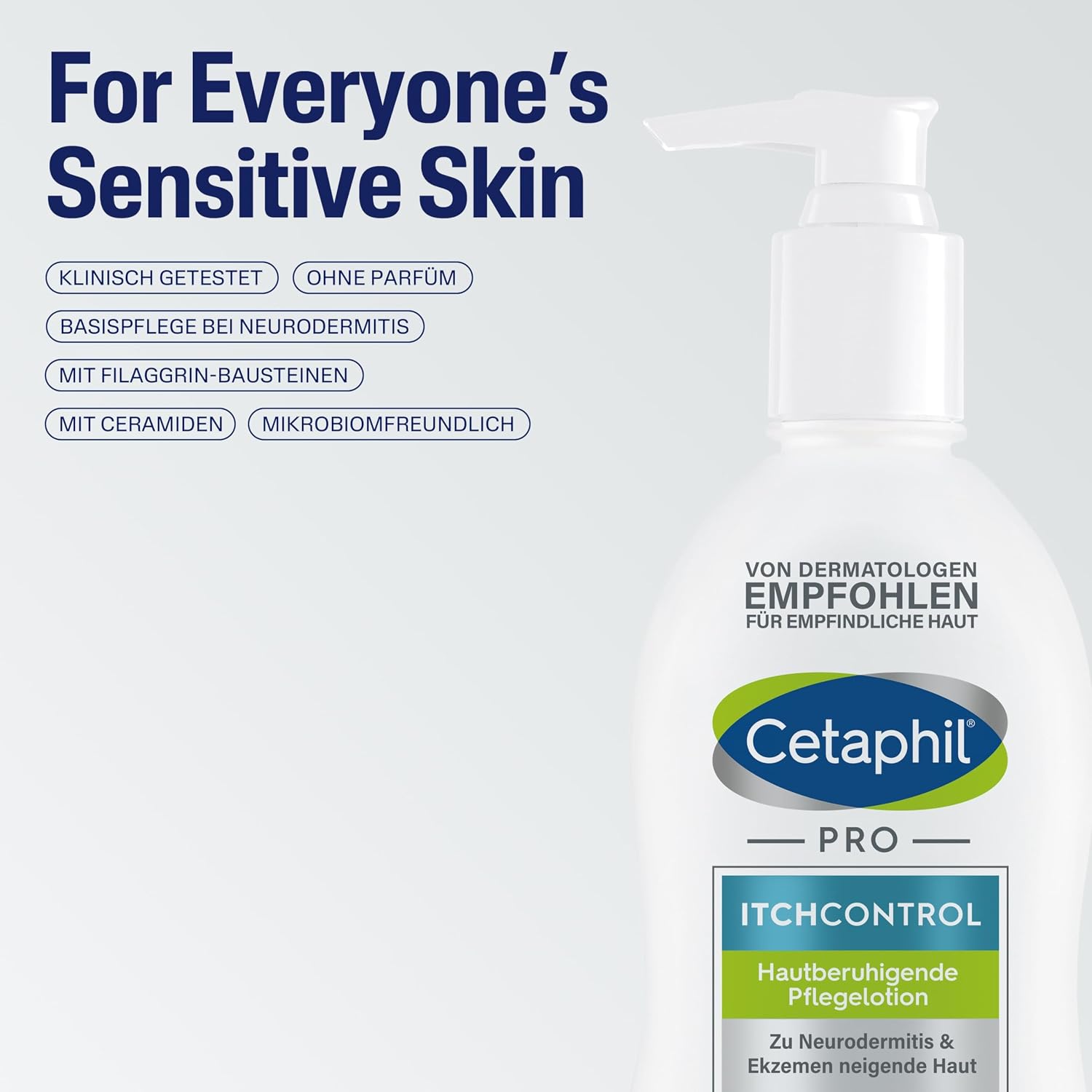 Detalle de Cetaphil Pro Itch Control Pflegelotion – 295 ml Dermokosmetik für empfindliche Haut