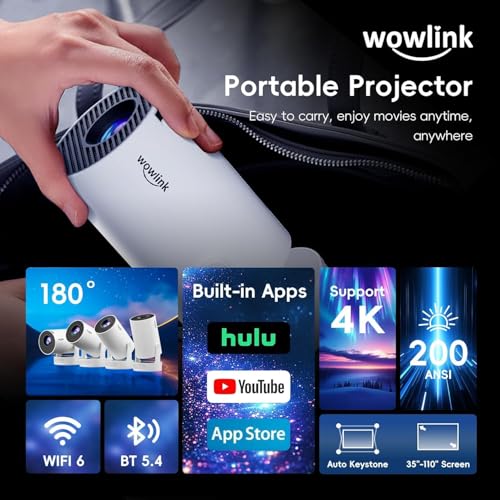 Thumbnail 1 de Wowlink W210 Mini Proiettore con WiFi 6 e Bluetooth 5.4: piccolo grande cinema in casa