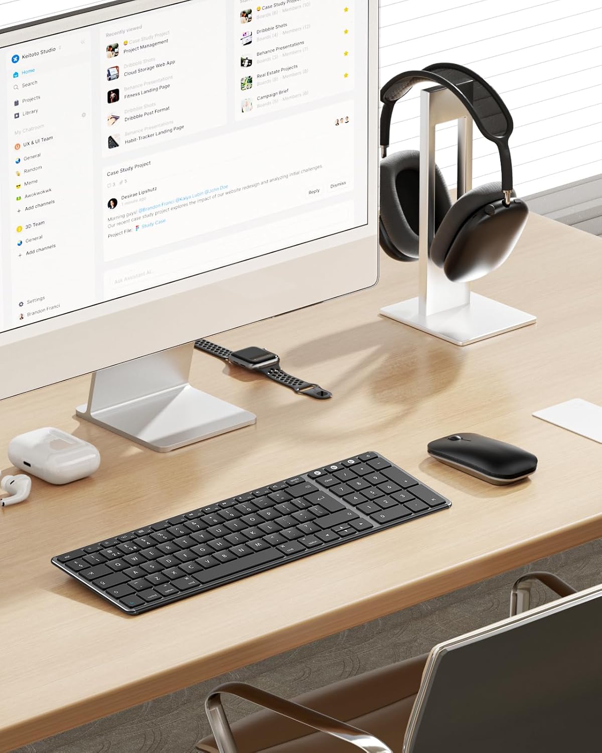 Thumbnail 6 de seenda SKM64-2 Wireless Keyboard and Mouse for Mac: Slim, Quiet, Multi‑Device Advantage