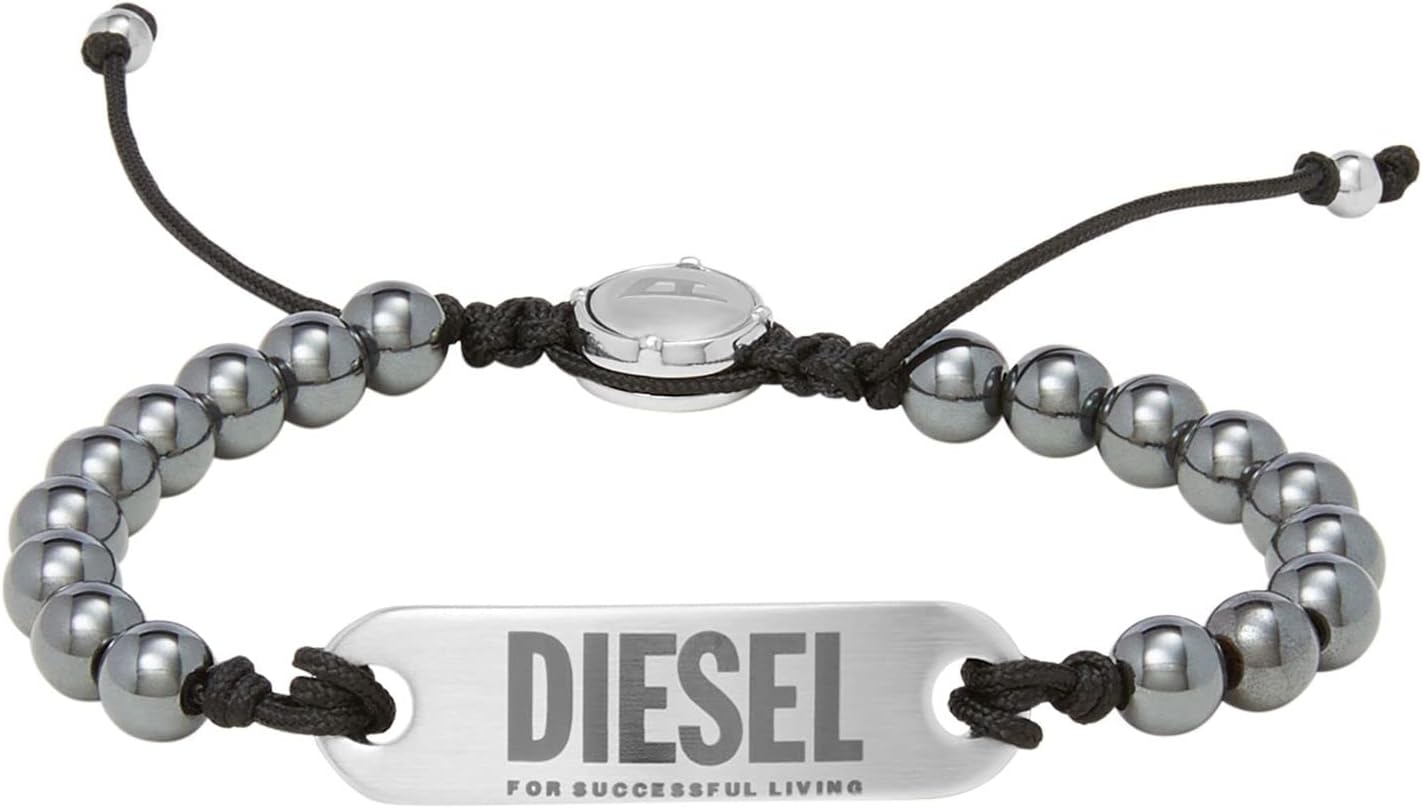 Thumbnail 3 de Diesel Homme – Bracelet en perles semi-précieuses avec fermoir à glissière