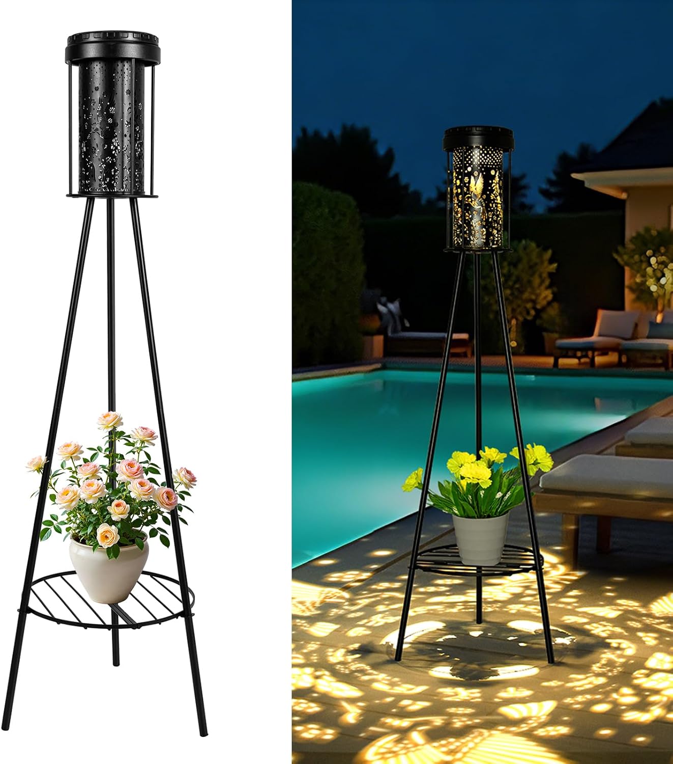 Detalle de Auting Lanterne solaire colibri IP65 sur pied en métal – éclairage poétique pour jardin
