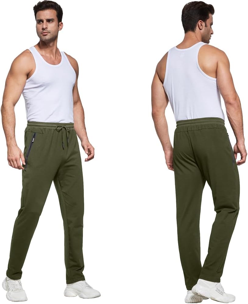 Detalle de ZOXOZ Jogginghose Herren Slim Fit - Trainingshose aus Baumwolle mit Reißverschluss-Taschen