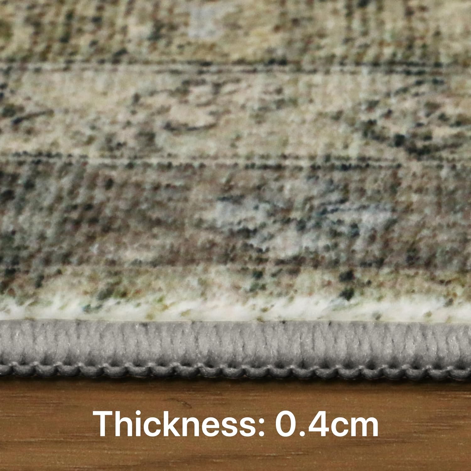 Thumbnail 4 de GENIMO Rugs Living Room 200x290cm: Washable Green Vintage Rug with Non-Slip Backing
