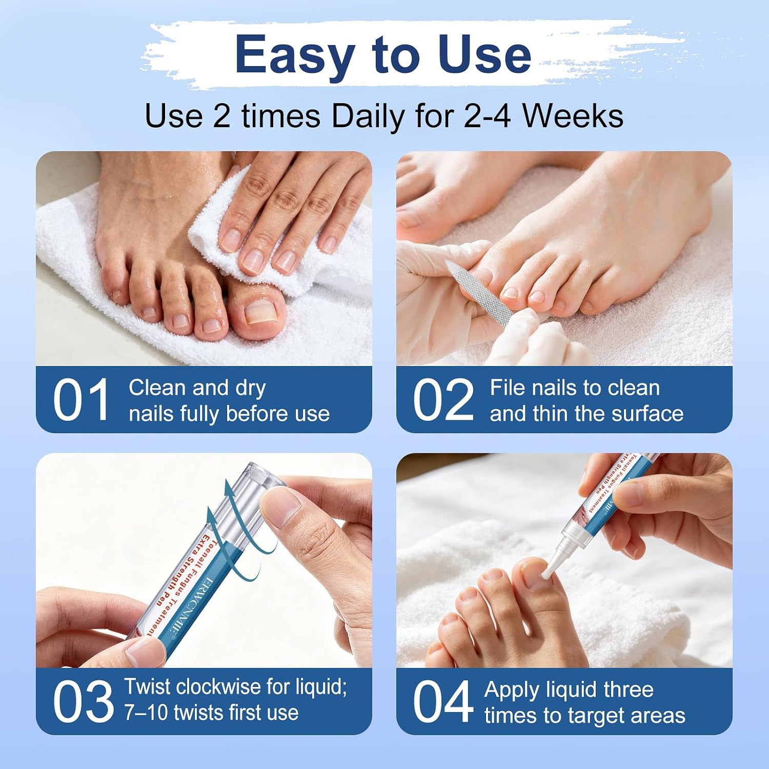 Thumbnail 5 de Toenail Fungus Treatment Extra Strength: Fungi Nail Pen, 25% Undecylenic Acid, 6-Piece Kit
