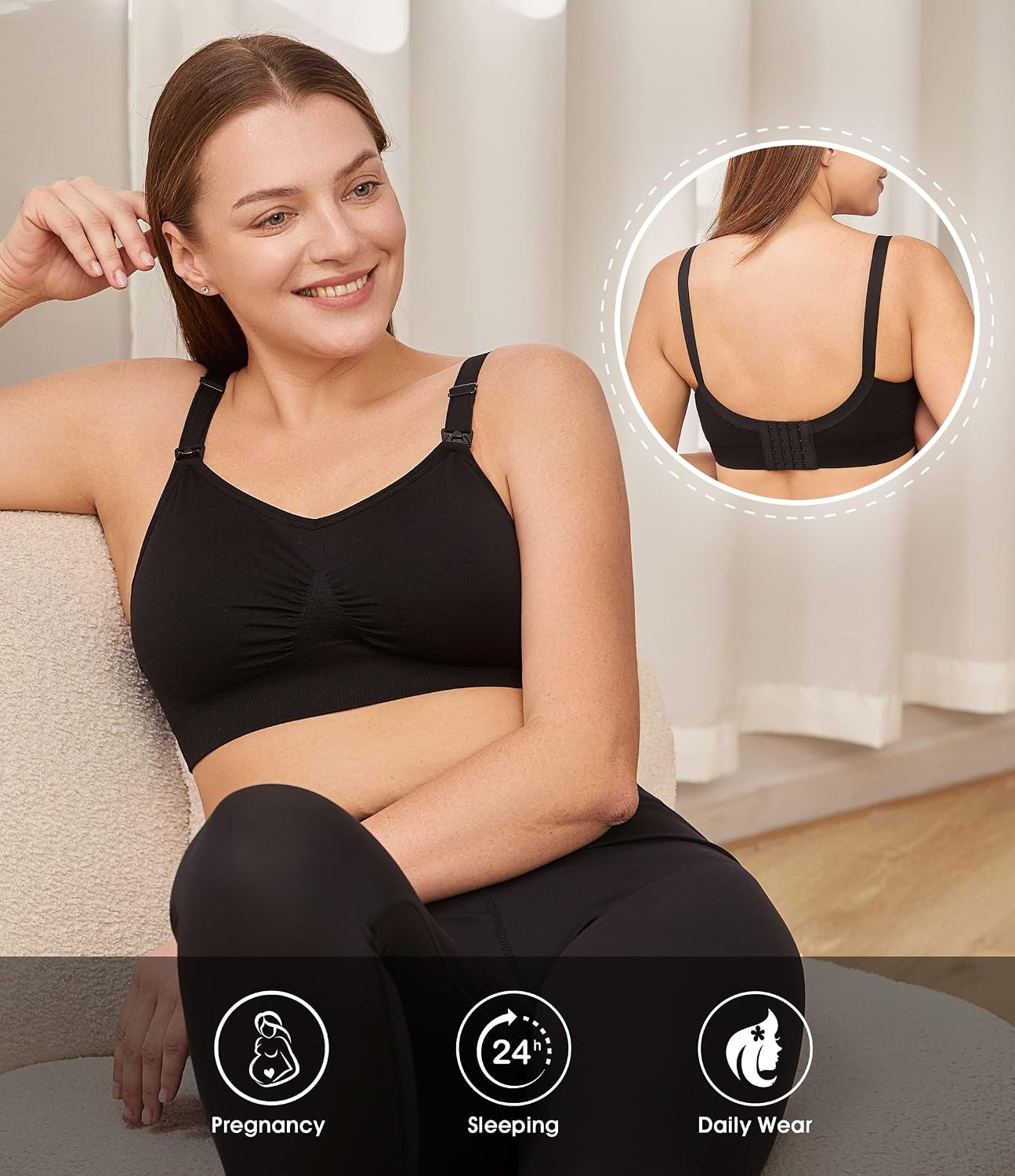 Thumbnail 3 de HOFISH 3PACK Full Bust Seamless Nursing Bralette