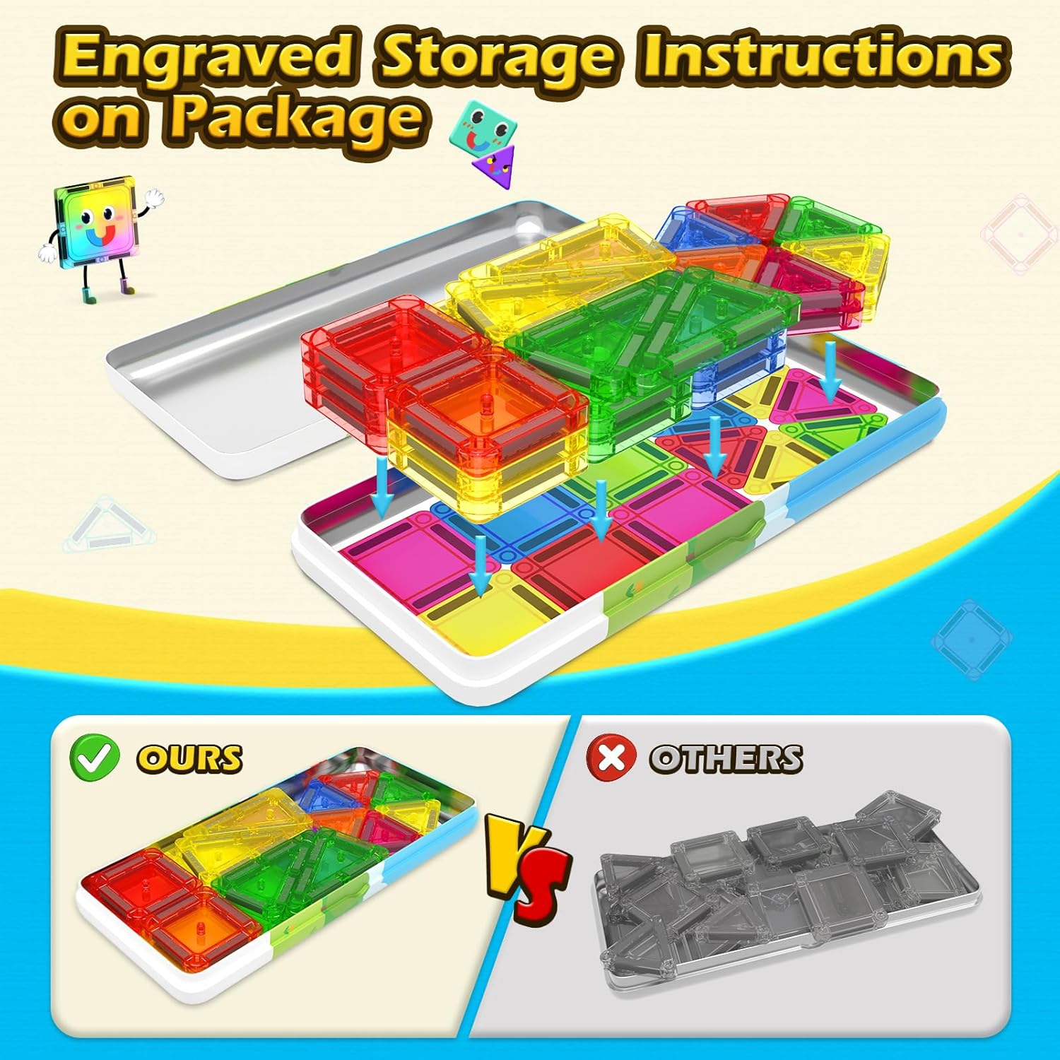 Thumbnail 3 de Magnetic Tiles 34 Mini Blocks for Kids 4-8