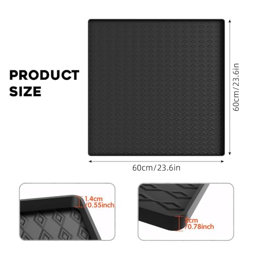Thumbnail 1 de Bafeil Washing Machine Drip Tray 60×60 cm Multifunction Silicone Floor Mat