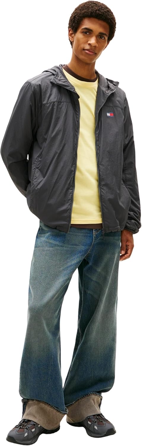 Detalle de Tommy Jeans men’s Tjm Fleece Chicago Jacket Ext DM0DM22291 windbreaker-style jacket