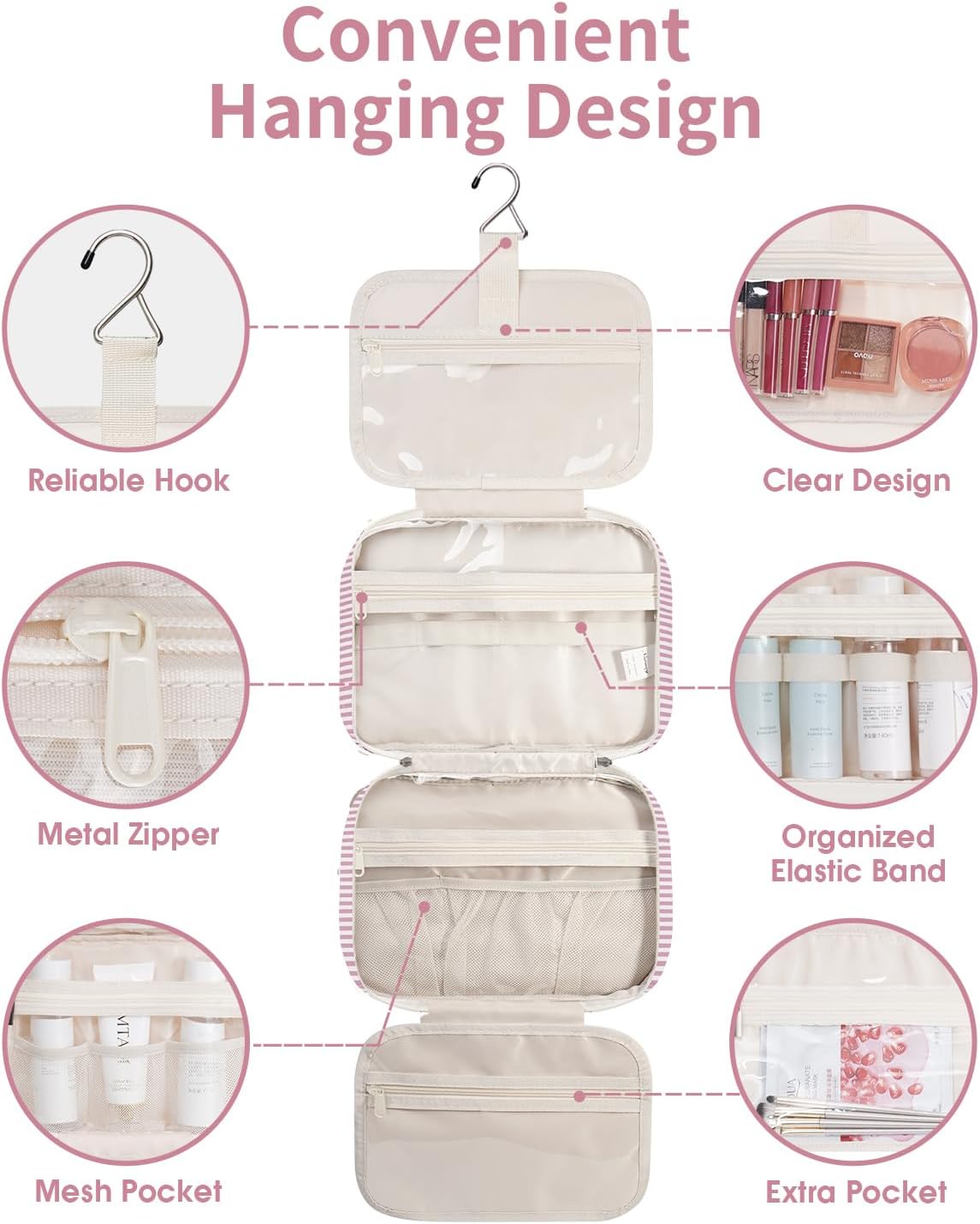 Thumbnail 3 de Narwey Hanging Travel Toiletry Bag for Women