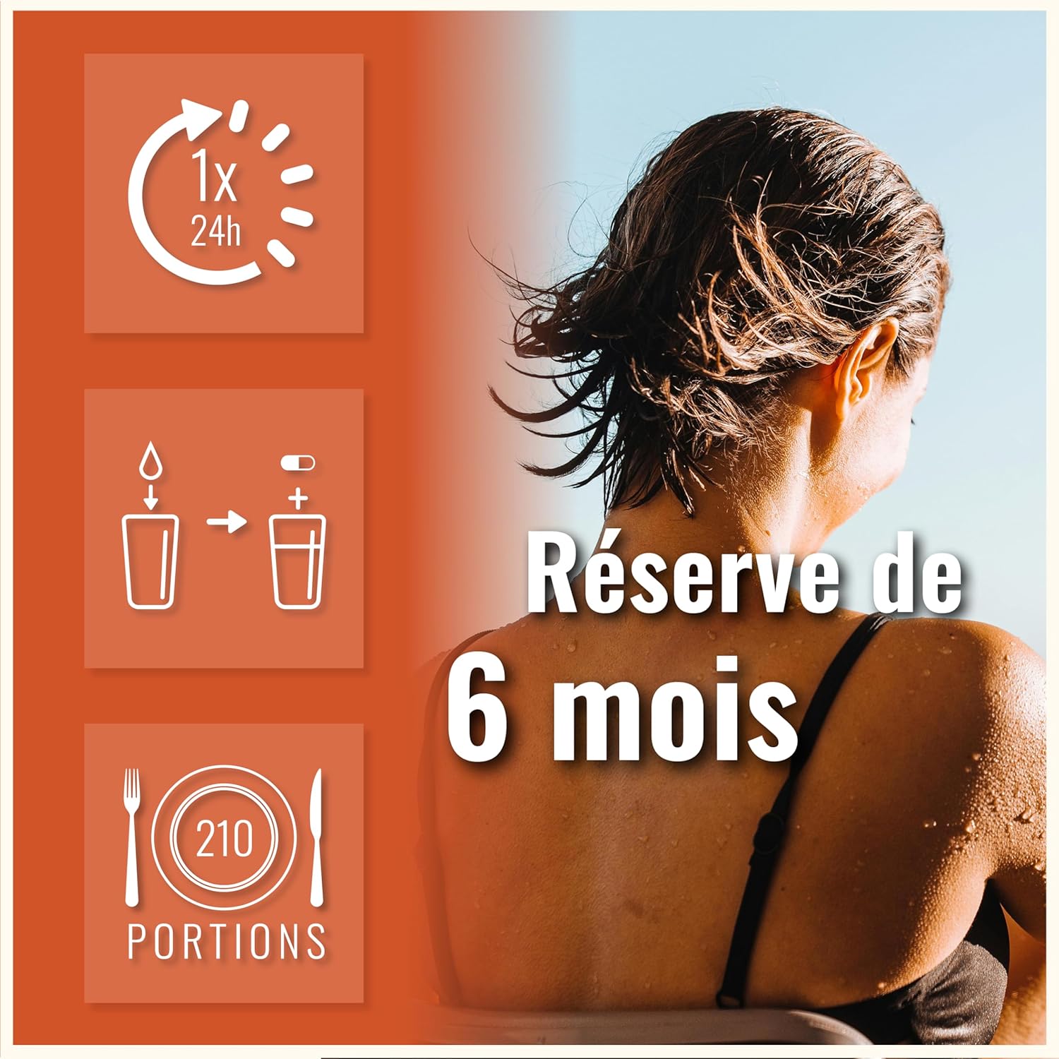 Detalle 2 de Capsules de Bêta-Carotène Issues de Carottes Naturelles – 210 gélules bronzantes, 7 mg par gélule