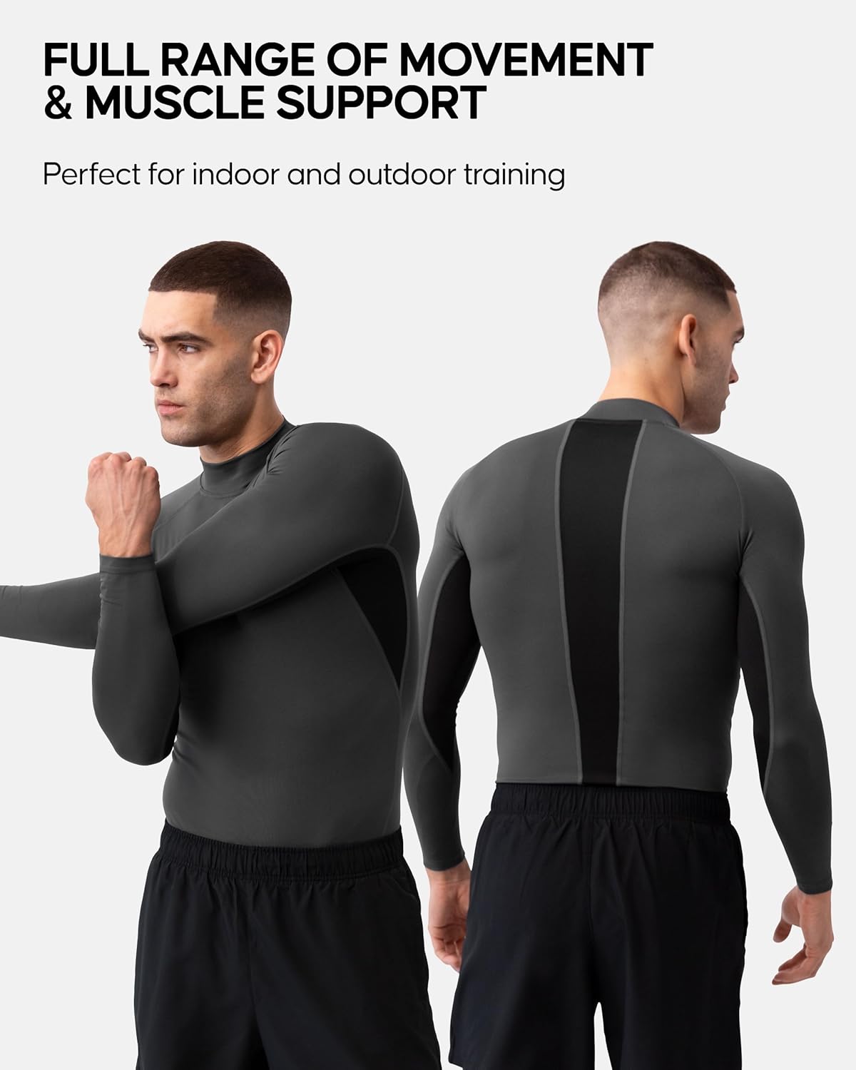 Thumbnail 3 de DANISH ENDURANCE Long Sleeve Compression Top Men – 2-Pack